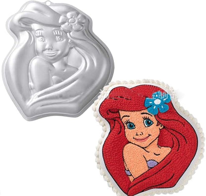 Princess Girl Shaped Birthday Cake Pan, Aluminum 3D Baking Mould Tin