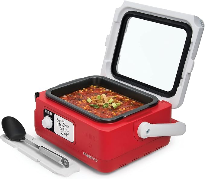 Presto Nomad Traveling Slow Cooker, Red, 6-Quart ( Pack of 1)