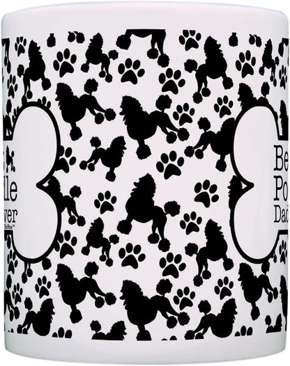 ThisWear Dog Owner Gifts Best Poodle Dad Ever Paw Pattern Gift 11oz 11oz Ceramic Coffee Mug with Handle