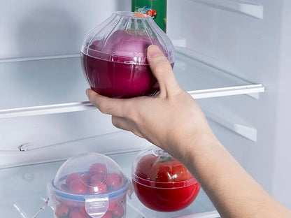 Onion Storage, Avocado Saver Keeper, Reusable Tomato Lemon Holder Storage Container (Onion Saver)