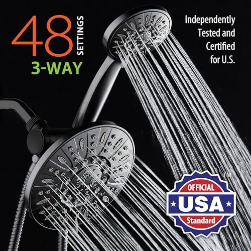 AquaDance 7" Premium High Pressure 3-way Rain & Handheld Shower Head Combo