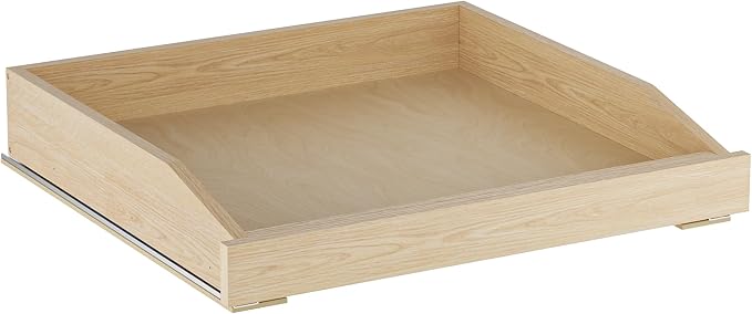 Pull Out Cabinet Organizer 22.5" W x 21" D, Soft Close Slide Out Wood Drawer Shelf for Kitchen Cabinets, Pull Out Cabinet Drawer for Base Cabinet, Pantry and Bathroom Storage, Bottom Mount