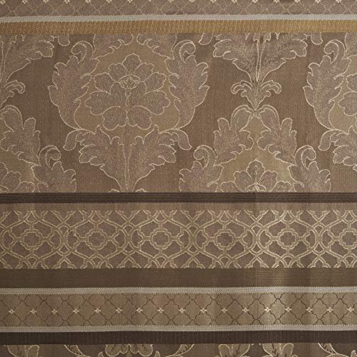 Madison Park Bellagio Taupe Shower Curtain, Transitional Shower Curtains for Bathroom, 72 X 72, Beige (Pack of 4)