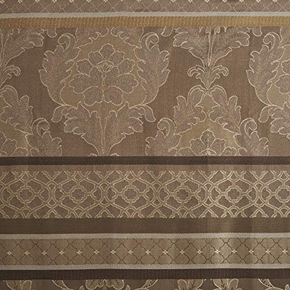 Madison Park Bellagio Taupe Shower Curtain, Transitional Shower Curtains for Bathroom, 72 X 72, Beige (Pack of 4)