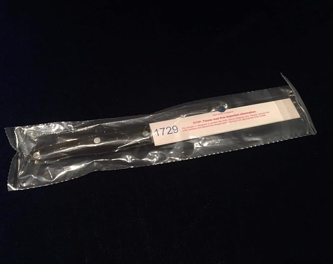 Cutco Model 1729 Petite Carver In Factory-sealed Plastic Bag. 6¾" Double-d Serrated Blade; 5½" Classic Dark Brown Handle (often Called black).