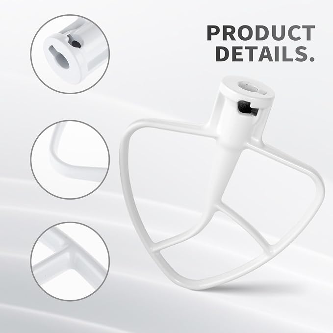 Replacement K45B Coated Flat Beater for Kitchenaid Stand Mixer, Compatible with 4.5 QT Tilt-Head Stand Mixer KSM90,K45