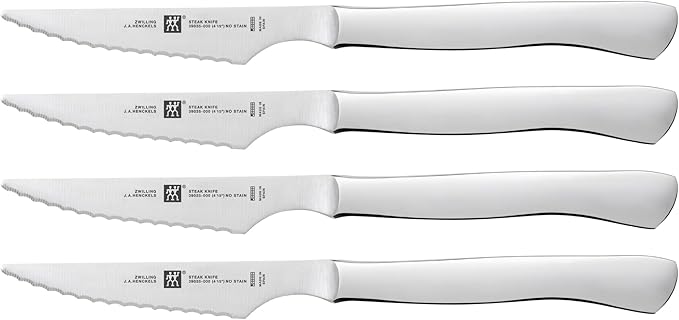 ZWILLING 4-pc Serrated Steak Knife Set, Stainless Steel
