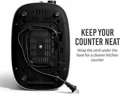 Nostalgia Classic Retro 2-Slice Toaster- Vintage Design- Enamel Coated Steel Body- Wide Slots for all Breads- Crumb Tray, Cord Storage- Defrost,Cancel and Bagel Function & 6 Toasting Levels- Black