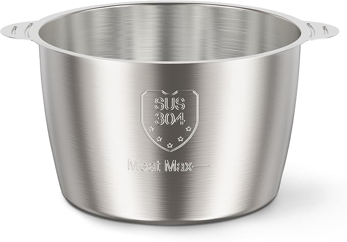SUS 304 Stainless Steel Bowl Compatible with Ganiza GC10 & GC10-S Food Processor, 1PCS, 8Cup
