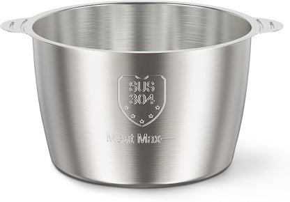 SUS 304 Stainless Steel Bowl Compatible with Ganiza GC10 & GC10-S Food Processor, 1PCS, 8Cup