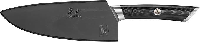 Cangshan KURO Series 6-Inch Chef's Knife with Sheath, High Carbon X-7 Damascus Steel, 504272