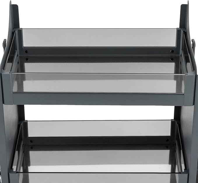 Pull Out Sliding Shelf 2 Tier Cabinet Storage Organizer Pull Down Slide Heavy Duty Rustproof Sturdy Space Saving Easy Install For Pantry Cupboard Kitchen Bathroom Office Household Item Arrangement
