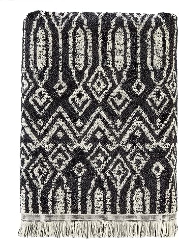 SKL Home Nador Bath Towel, Premium 100% Cotton, Black