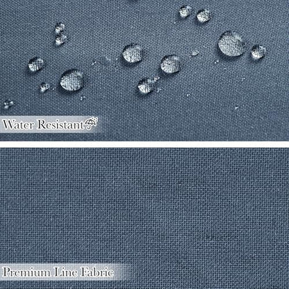KGORGE Linen Fabric Shower Curtain Sets for Bathroom-Button Hole Waterproof Lightweight Washable Privacy Shower Curtains for Bathtub with 12 Metal Hooks, W72 x L84 inches, Navy Blue, 1 Panel