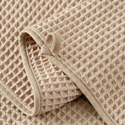 Microfiber Waffle Bath Towels, 4 Pieces, Soft, Absorbent, Fast Drying, Lint Free 430 GSM (27''x55''/68.58 cm x139.7 cm)
