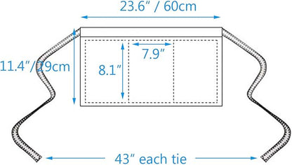 BOHARERS 10 Pack Black Waitress Aprons Server Apron with 3 Pockets Men Women Short Waterproof Apron Kitchen, Restaurant