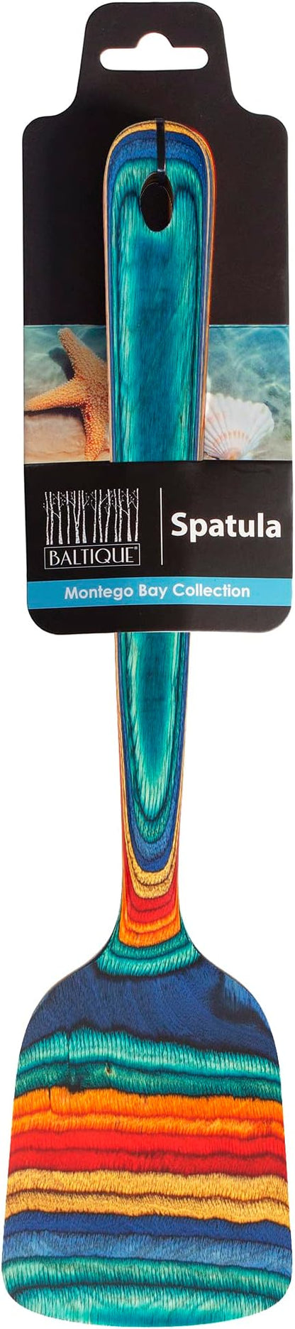 Totally Bamboo Baltique Montego Bay Collection 12-1/2" Wooden Spatula, Ready for Nonstick