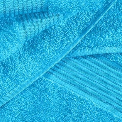 Belizzi Home Ultra Soft 6 Pack Cotton Towel Set, Contains 2 Bath Towels 28x55 inch, 2 Hand Towels 16x24 inch & 2 Wash Coths 12x12 inch, Ideal for Everyday use, Compact & Lightweight - Turquoise Blue
