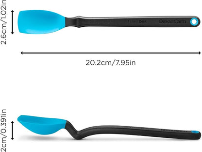 Dreamfarm Mini Supoon Non-Stick Sit-Up Silicone Scraping Cooking Spoon, Jar Scraper Measures 5ml Tsp - 8" Dreamfarm Blue