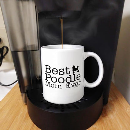ThisWear Dog Lover Gifts Best Poodle Mom Ever Animal Pet Owner Rescue Gift 11oz Ceramic Coffee Mug with Handle
