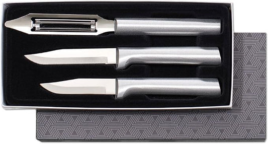 Rada Cutlery Kitchen Basics Gift Set (S56), 3-Piece Knife Set, Silver Handle