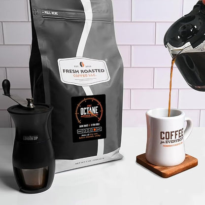 Fresh Roasted Coffee, Octane Whole Bean Coffee, Dark Roast, Kosher, 5 lb (80 oz)