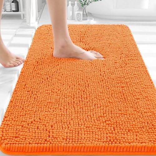OLANLY Bathroom Rugs 32x20, Extra Soft Absorbent Chenille Bath Rugs