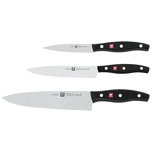 ZWILLING Twin Signature 3-pc German Knife Set, Razor-Sharp, Made in Company-Owned German Factory with Special Formula Steel perfected for almost 300 Years, Dishwasher Safe