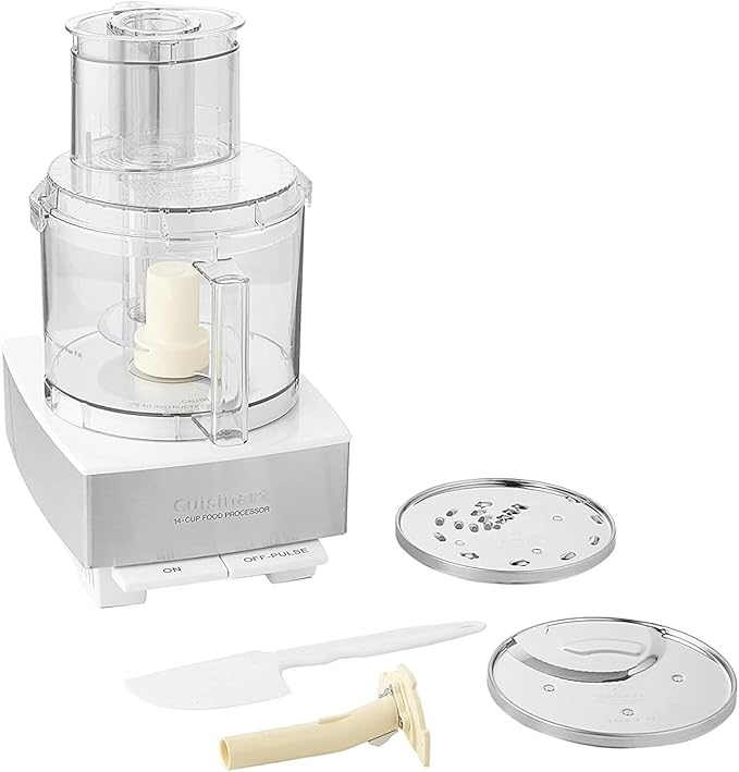 Cuisinart Food Processor 14-Cup Vegetable Chopper for Mincing, Dicing, Shredding, Puree & Kneading Dough, White, DFP-14BCWNY