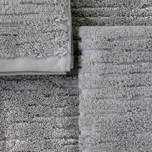 SKL Home CloudSoft Bath Towel, 100% Cotton Luxury, Gray