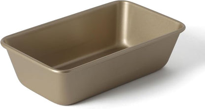 Martha Stewart Gallen 9 Inch Nonstick Carbon Steel Loaf Pan – Champagne, Durable Bakeware for Even Baking and Easy Release