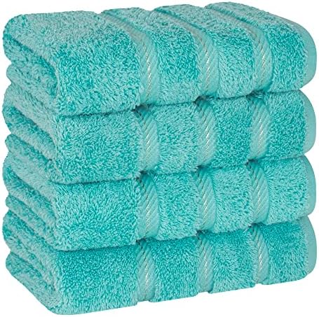 American Soft Linen 100% Cotton Luxury Turkish Towels, 4 PC Hand Towel Set