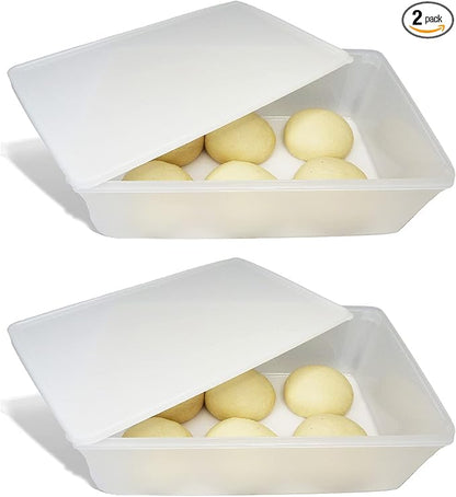 2.4 gal Produce Saver Containers for Refrigerator, Pizza Dough Proofing Box, Vegetable Storage Containers for Refrigerator, Pizza Storage Container, Marinating Container, Pizza Dough Box, Veggie Saver