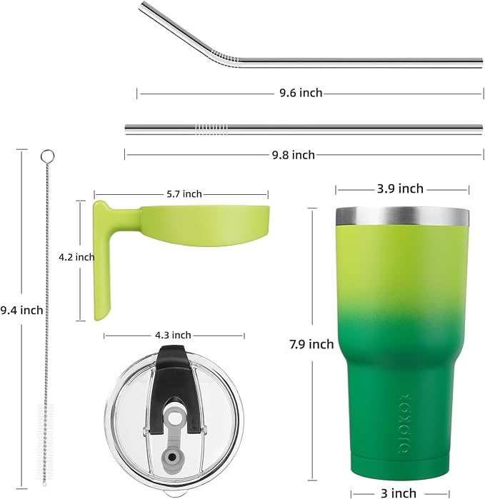 BJPKPK Tumbler With Handle And Straw 30oz Stainless Steel Tumbler With Lid Insulated Coffee Cups,Bamboo Grove