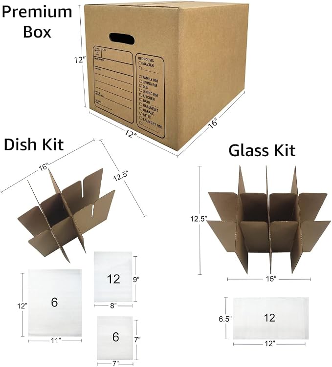 UBOXES Kitchen Moving Box Kit # 1 Moving Boxes & Moving Supplies