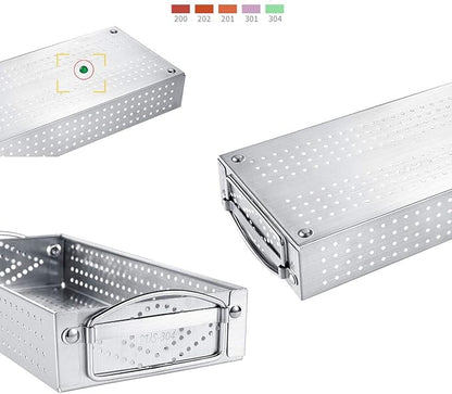 304 Stainless Steel Cutlery Tray Drawer Organizer - Mesh Kitchen Utensil Drawer Organizer/Silverware Storage Kitchen Utensil Flatware Tray - 11.3x4.1x2.0 Inch