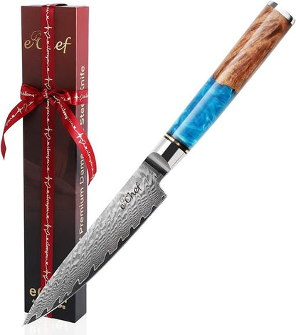 5-inch Peeler, Professional Kitchen Knife, Sharp Blade, 67-Layer Damascus VG-10 Steel Core, Comes with Gift Box (5-inch Multifunctional Knife)