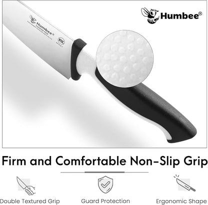 6-Inch Chef Knife, NSF Certified Razor-Sharp High Carbon Stainless Steel Blade – Ergonomic Color Coded Handle, Non-Slip Grip Kitchen Knife, DT-10 Series, White