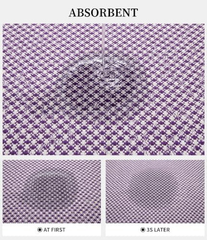 YIHOUSE Purple Bathroom Rugs Sets 5 Pieces,Thin Bath Mat Quick Dry