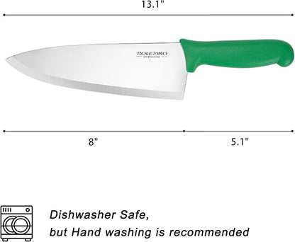 8 inch Japanese High Carbon Stainless Steel Chef Knife Set, Professional Extra Sharp Wide Cook Knife with Non-slip Ergonomic Handle, for Kitchen Home Restaurant