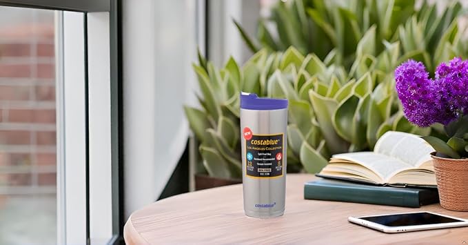 Travel Coffee Mug - 16 Oz. Stainless Steel Insulated Coffee Mug, Leak Proof Tumbler w/Dishwasher Safe Lid, Double Wall Travel Coffee Cup, Reusable Insulated Tumbler for Hot & Cold Beverages…