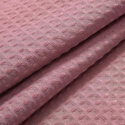 River Dream Waffle No Hook Shower Curtain with Liner,Pale Mauve,71x74