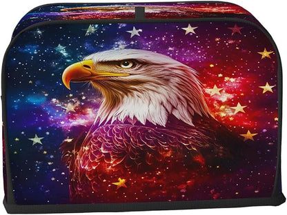 Eagle Galaxy Toaster Cover 4 Slice Wide Slot Washable Kitchen Appliance Covers Fingerprint Bread Machine Dust Cover Small Toaster Oven Accessories Covers Bread Maker Bag Women Gift