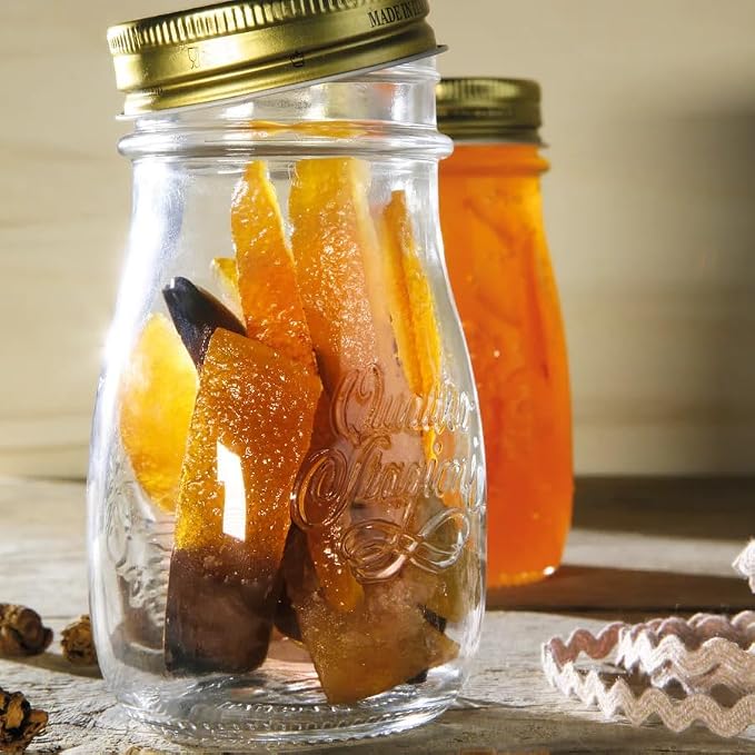 Bormioli Rocco Quattro Stagioni Bottle, 6.75 Oz - Glass Storage Jar with Airtight Twist Lid for Kitchen Organization, Pantry Canning, Homemade Gifts & Dry Food Storage (4.6"x2.75") - Made in Italy