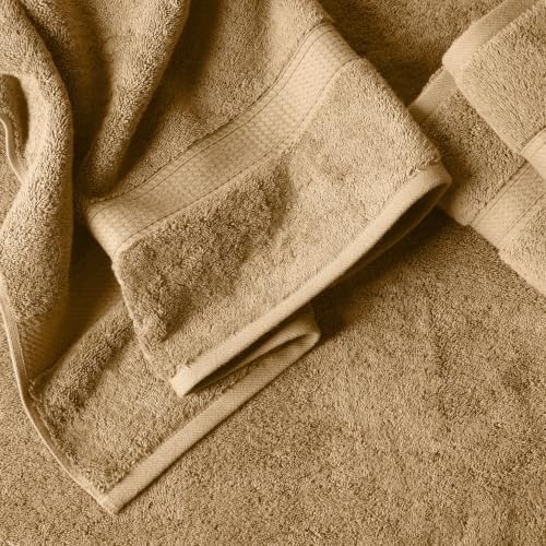 Superior Egyptian Cotton Plush & Absorbent, Bath Towel Set of 4, Toast