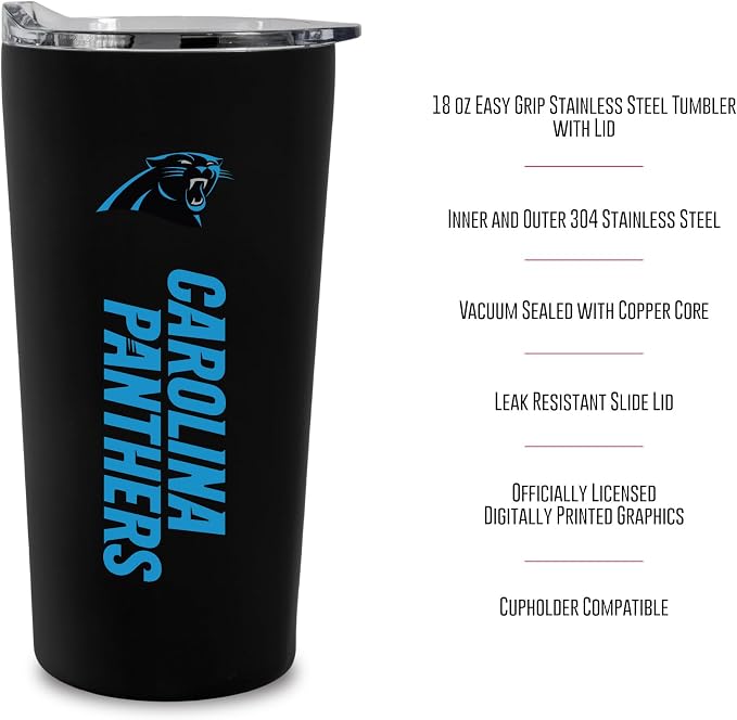 Rico Industries NFL Football Soft Touch, Easy Grip Tumbler