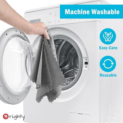 Orighty Microfiber Cleaning Cloth Bulk, 150 Pack Shop Towels, Reusable Cleaning Rags, Lint Free Microfiber Towels for Cars, Home & Kitchen, 12x12 Inch, Grey