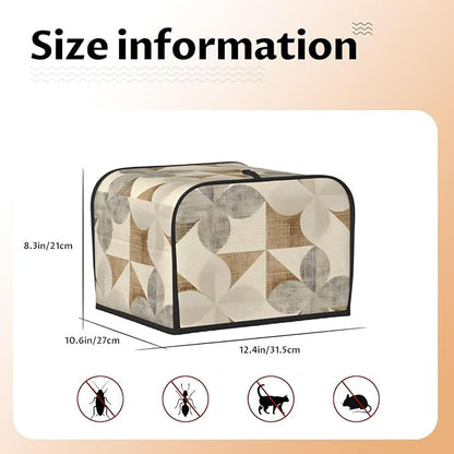 Boho Moroccan 4 Slice Toaster Cover Wide Slot Dustproof Bread Maker Cover Fingerprint Bakeware Protection Kitchen Appliance Cover Toaster Bag