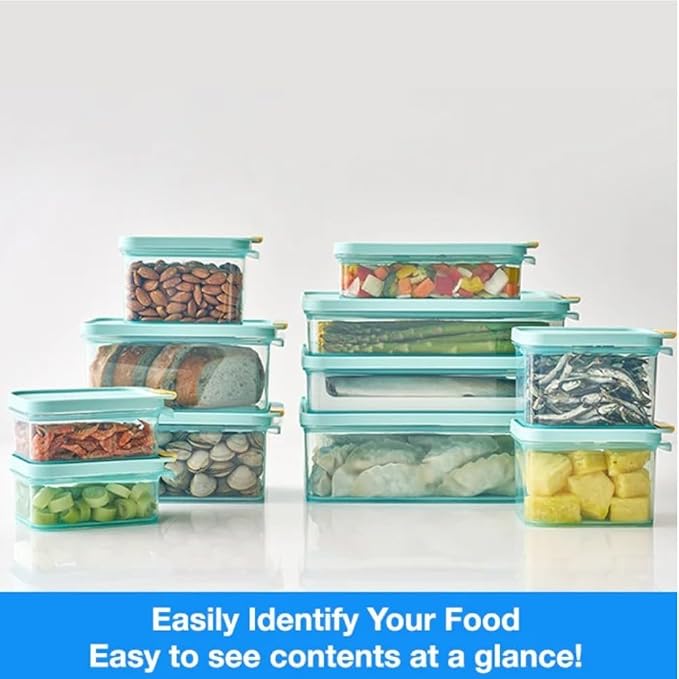 LocknLock Freezer Fit Plastic Freezer Containers | Airtight Stackable Food Storage for Meal Prep | Microwave & Dishwasher Safe | BPA Free Freezer Container with Lid, 2.2L