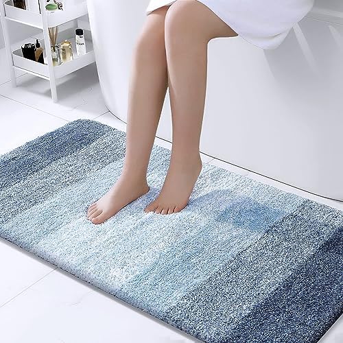 OLANLY Bathroom Runner Rug 47x24, Extra Soft Absorbent Microfiber Bath Rugs